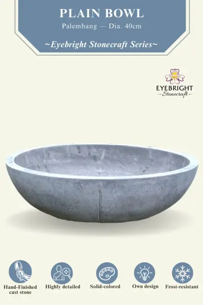 Product image 2 of the product “Palembang - Bowl, plain, Ø 40 cm | cast stone ”