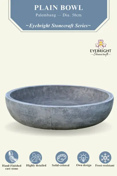 Product image 2 of the product “Palembang - Bowl, plain, Ø 50 cm | cast stone ”