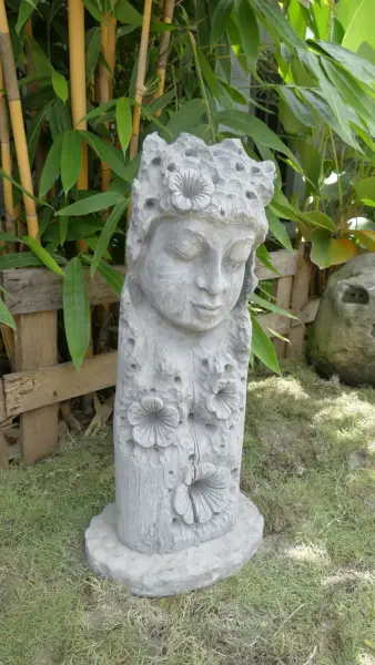 Product image of the product “Jadoo - Buddha Face, Relief tree, 78cm H | cast stone ”