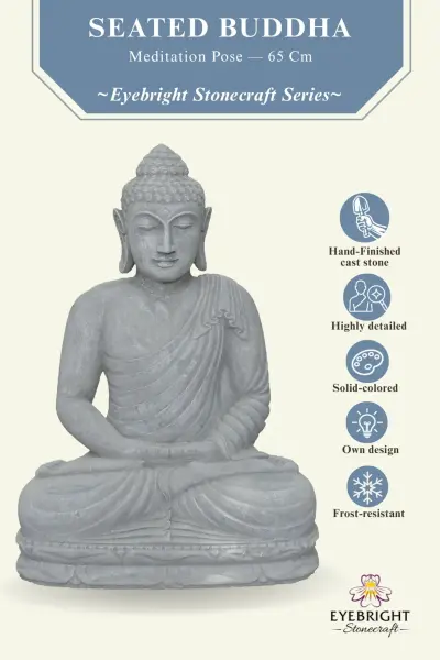 Product image of the product “Ravi - Seated Buddha Meditation, 65cm - cast stone ”