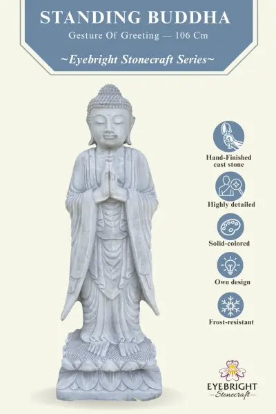 Product image of the product “Jagan - Standing Buddha, 106cm H | cast stone ”