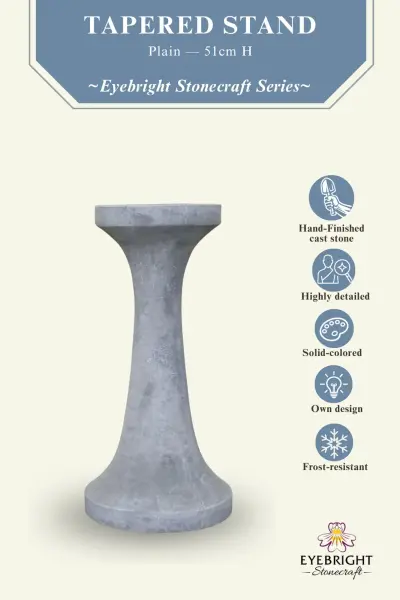 Product image 2 of the product “Merapi - Stand, tapered, plain, Ø 25cm, 51cm H | cast stone ”