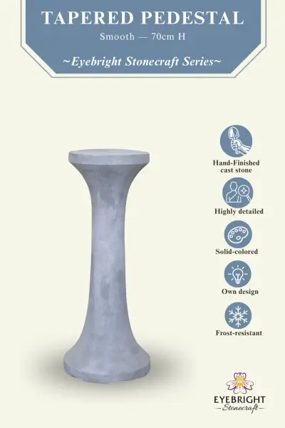 Product image 2 of the product “Merapi - pedestal, tapered, smooth, Ø 28cm, 70cm H | cast stone ”