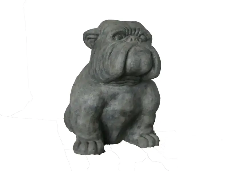 Product image of the product “Seated giant Bulldog, 115cm height.  Made from fibre cement ”