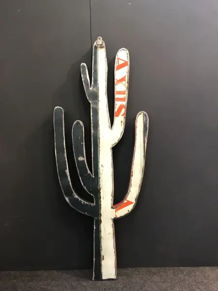 Product image of the product “Cacti itself - wall hanger, 60 width x 150cm height, object from upcyceled oil barrel. ”