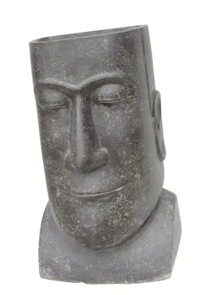 Product image of the product “Abstract head as planter. 100 cm height, cast stone, hollow, handcrafted & coloured ”