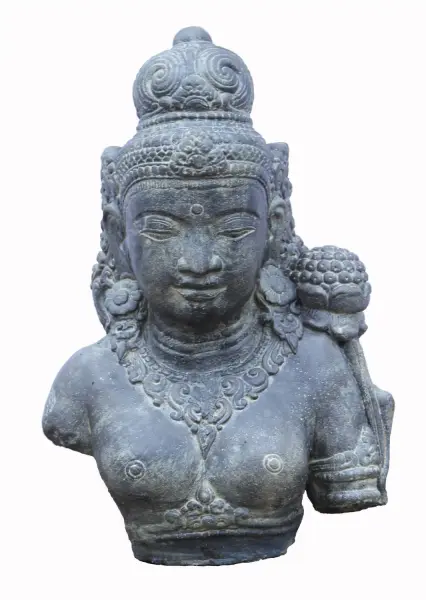 Product image 2 of the product “Dewi Tara Bust, 48cm high, with Lotus bud ”