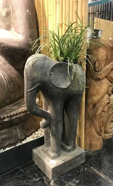 Product image of the product “Elephant sculpture with hole 14cm dia. For hole , 90cm height ”
