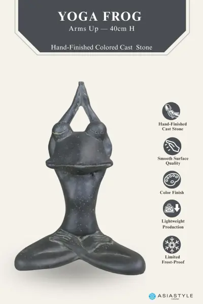 Product image of the product “yoga frog, 40 cm high, antique finish ”