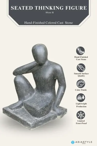 Product image of the product “Sculpture of seated thinking Person, 80 cm ”