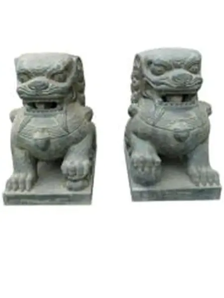 Product image of the product “Temple lions set of 2, in the sizes from 40cm to 75cm, Antique finish ”