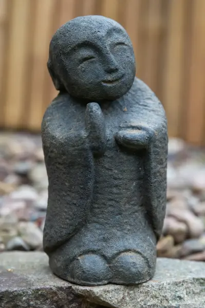 Product image of the product “Standing Korean monk a little thick, 21 cm high. Painted in the color antique finish ”