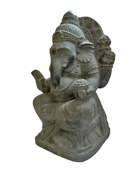Product image of the product “Seated Ganesha indian Style with turban. 60cm height, cast stone ”