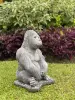 Product image 3 of the product “Barney - Gorilla seated on a base, 43 cm H | cast stone ”