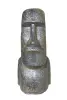 Product image 3 of the product “Moai Head Sculpture, 82cm Height | GRC (Glassfibre Reinforced Concrete), Copper Finish ”