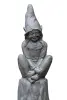 Product image 3 of the product “Sitting goblin on base, cast stone - antique finish ”