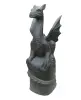 Product image 3 of the product “Sitting dragon on a rock, approx. 152 cm high. Cast stone, handcrafted & colored ”