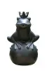 Product image 3 of the product “Frog king with crown sitting on a ball as a water feature. 55cm high. Painted in the color antique finish ”