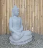 Product image 3 of the product “Seated Buddha made of Riverstone in Bhumisparsha - gesture of touching the earth. 83cm height. ”
