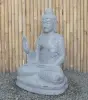 Product image 3 of the product “Seated Buddha made of Riverstone in Abhaya Position - gesture of fearlessness, H. 83cm. ”