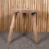 Product image 3 of the product “Table with round model and traingle legs made of teak wood about 70cm height ”