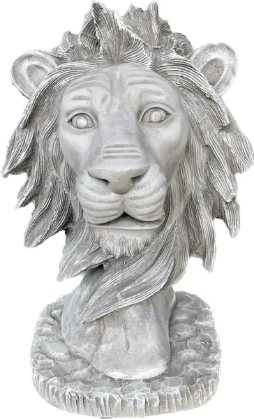 Product image 3 of the product “Cormac - Lion's head on pedestal, 45cm H | cast stone ”
