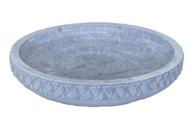 Product image 3 of the product “Semarang - Bowl with geometrical motif, Ø 50 cm | cast stone ”