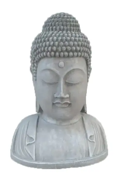 Product image 3 of the product “Arjun - Plaque Buddha Head, 21.5cm Height | cast stone ”