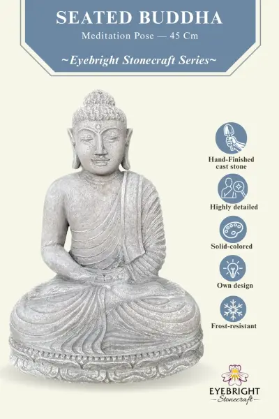 Product image 3 of the product “Arian - Seated Buddha Meditation, 45cm H | cast stone ”