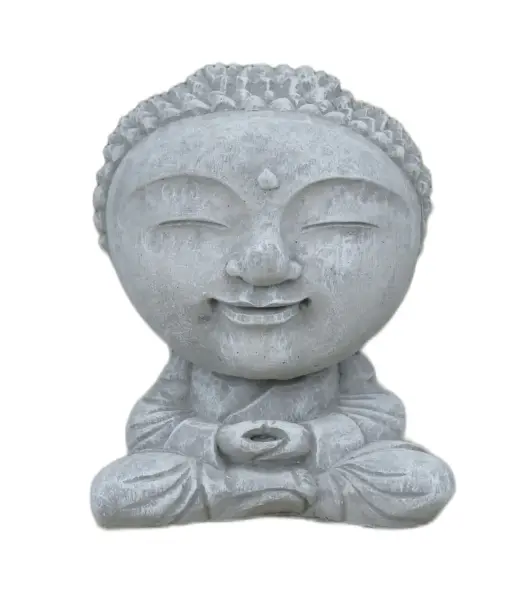 Product image 3 of the product “Nima - Sitting monk with big head, 15 cm H | cast stone ”