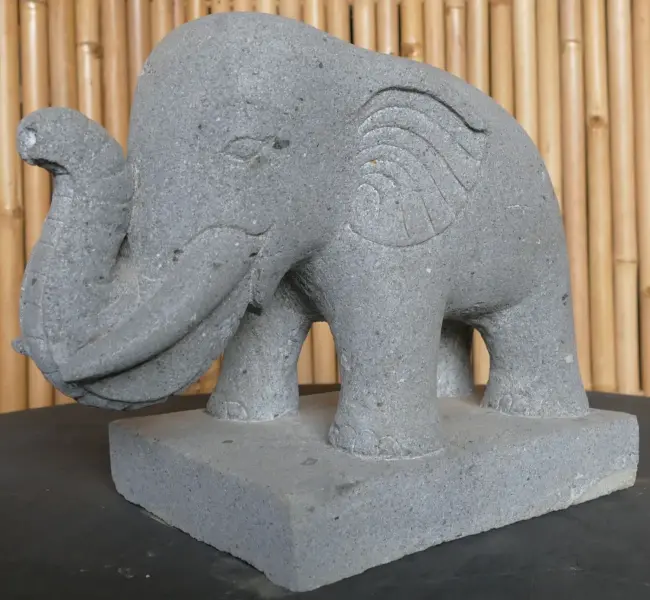 Product image 3 of the product “Standing elephant made of Riverstone about 45cm length ”
