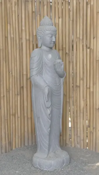 Product image 3 of the product “Standing Buddha with Lotus Flower, ca. 153 cm H ”