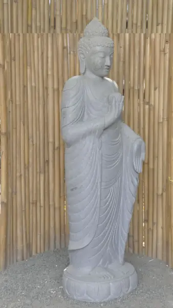 Product image 3 of the product “Standing Buddha with Lotus Flower, ca. 180 cm H ”
