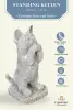 Product image 4 of the product “Sammy - Standing kitten on a pedestal, 27cm H | cast stone ”