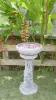 Product image 4 of the product “Rinjani - pedestal, tapered, with lotus motif, Ø 24cm, 52cm H | cast stone ”