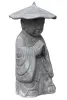 Product image 4 of the product “Standing monk with hat, 60cm high, cast stone, handcrafted & colored ”
