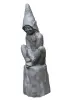 Product image 4 of the product “Sitting goblin on base, cast stone - antique finish ”