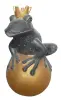 Product image 4 of the product “Frog Prince sitting on ball, approx. 50cm height, cast stone, hollow, handcrafted & coloured ”