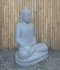 Product image 4 of the product “Seated Buddha made of Riverstone in Bhumisparsha - gesture of touching the earth. 80cm height. ”