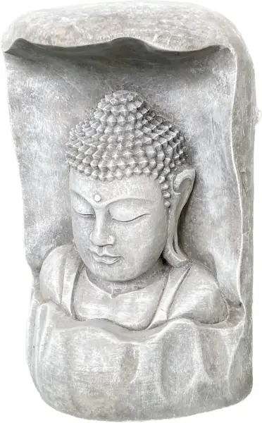 Product image 4 of the product “Anwar - Buddha Bust, relief cut out of tree, 28cm H | cast stone ”