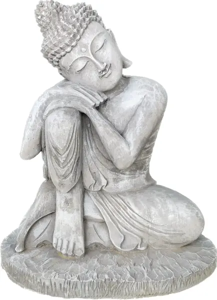 Product image 4 of the product “Vivit - Buddha relax - right knee is up, 44 cm H | cast stone ”
