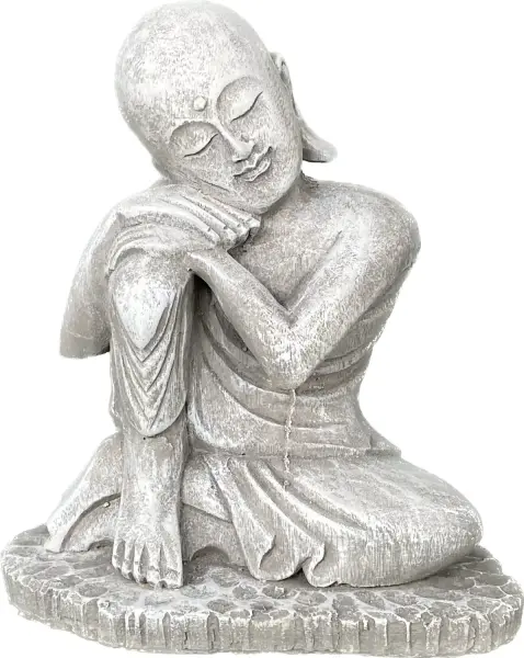 Product image 4 of the product “Amar - Buddha relax - right knee up. 24cm H | cast stone ”