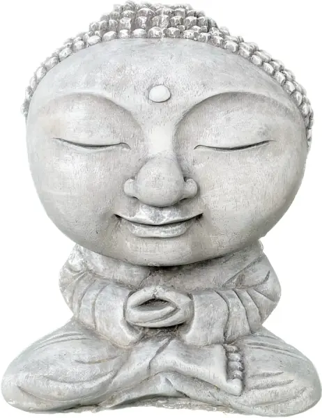 Product image 4 of the product “Nima - Sitting monk with big head, 22 cm H | cast stone ”