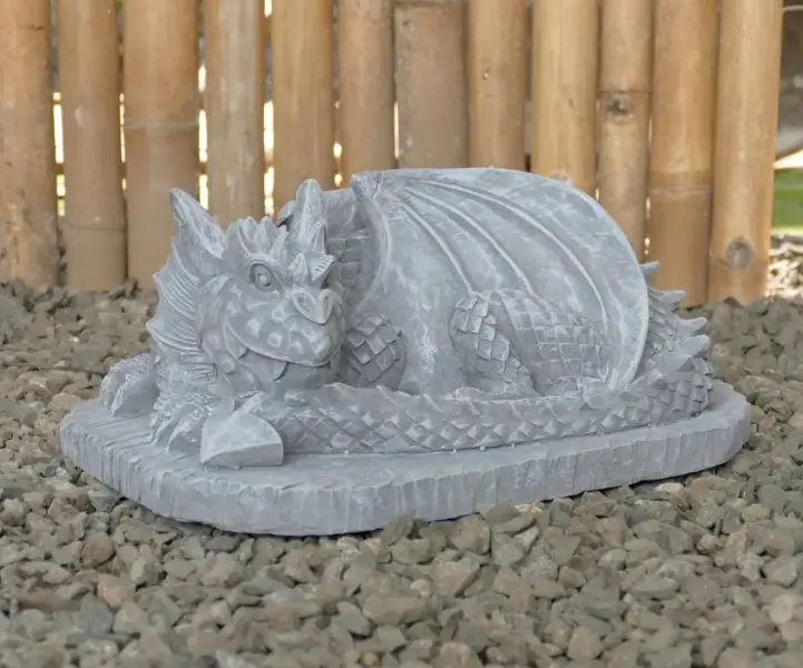 Product image 4 of the product “Jaro - Lying Dragon on a base, 30 cm L | cast stone ”