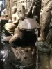 Product image 5 of the product “Frog king with crown sitting on a ball as a water feature. 55cm high. Painted in the color antique finish ”