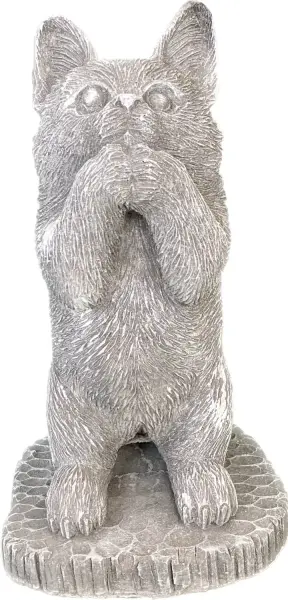 Product image 5 of the product “Sammy - Standing kitten on a pedestal, 27cm H | cast stone ”