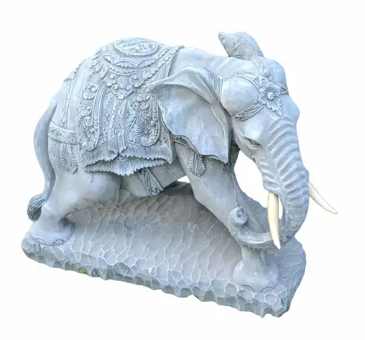 Product image 5 of the product “Nandi - Small Elephant bending to the right, 45cm L | cast stone ”