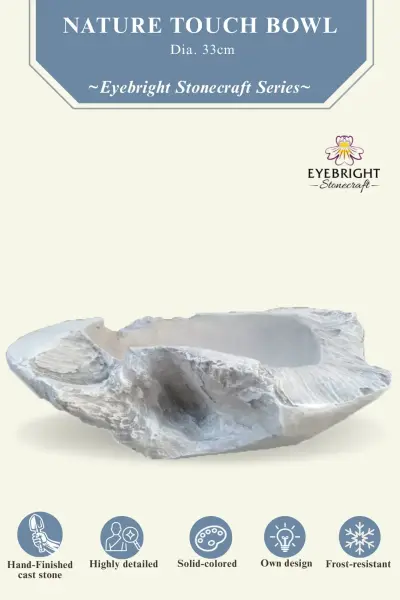 Product image 5 of the product “Nature's Touch cast stone bowl, 33 cm Length ”