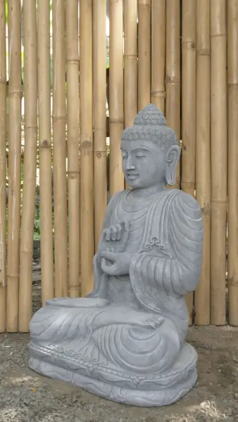 Product image 5 of the product “Eshan - Seated Buddha Chakra - 68cm - cast stone ”