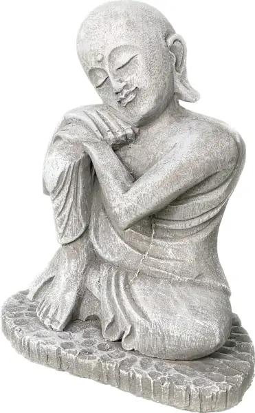 Product image 5 of the product “Amar - Buddha relax - right knee up. 24cm H | cast stone ”